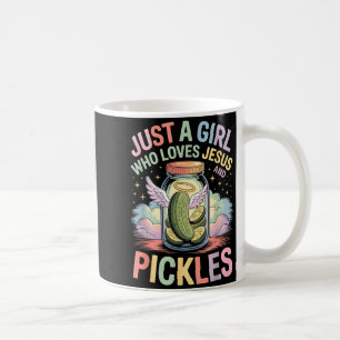 Just A Girl Who Loves Jesus And Ckles Funny Design Coffee Mug