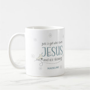 Just a Girl who loves Jesus & Ice Skating Coffee Mug