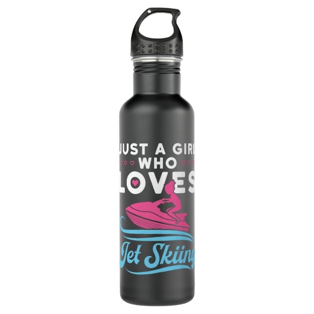 Just a Girl Who Loves Jet Skiing 710 Ml Water Bottle (Front)