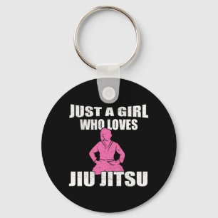 Just A Girl Who Loves Jiu Jitsu Gift Idea Key Ring