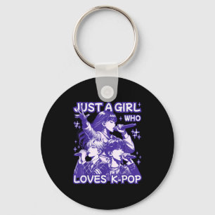 Just A Girl Who Loves K-p Korean Culture K P Music Key Ring