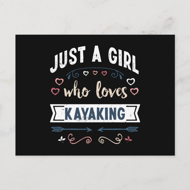 Just a Girl who loves Kayaking Funny Gifts Postcard (Front)