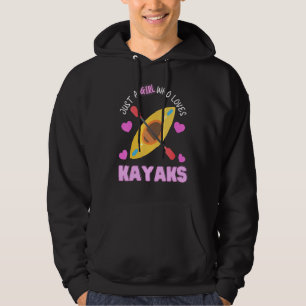 Just A Girl Who Loves Kayaks Kayaking Vintage Kaya Hoodie