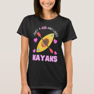Just A Girl Who Loves Kayaks Kayaking Vintage Kaya T-Shirt