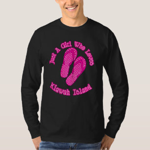 Just A Girl Who Loves Kiawah Island Polka Dot Flip T-Shirt