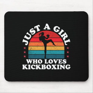 Just A Girl Who Loves Kickboxing Kickboxer Girls W Mouse Mat