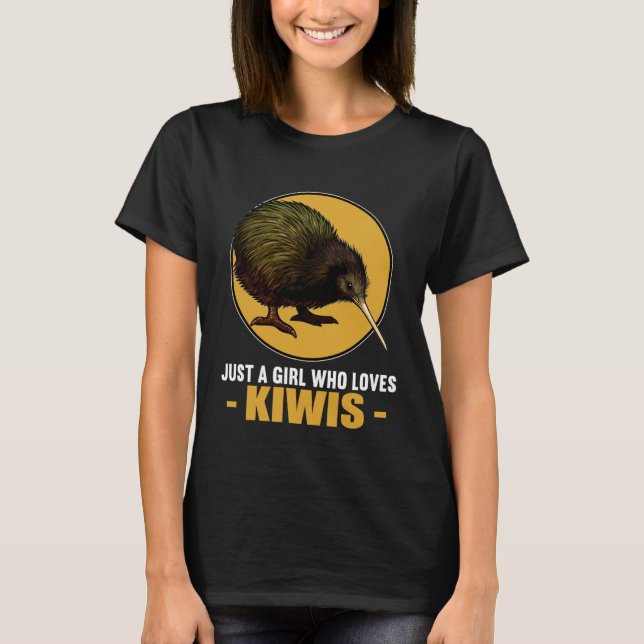 Just a Girl who Loves Kiwis Kiwi T-Shirt (Front)