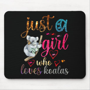 Just A Girl Who Loves Koala Bear Dad Mom Boy Koala Mouse Mat