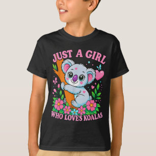 Just A Girl Who Loves Koalas Cute Funny Koala Gift T-Shirt