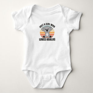 Just A Girl Who Loves Koalas Cute Koala Bear Baby Bodysuit