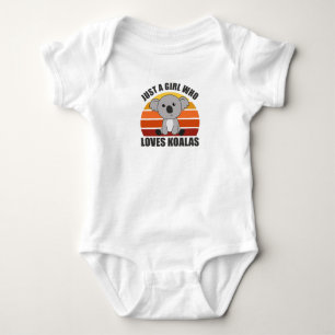 Just A Girl Who Loves Koalas Cute Koala Bear Baby Bodysuit