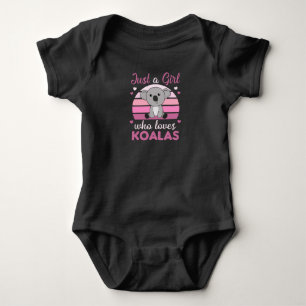 Just A Girl Who Loves Koalas Cute Koala Bear Baby Bodysuit
