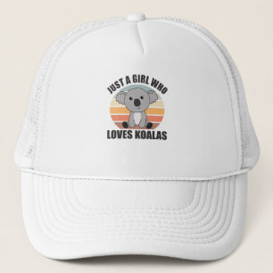 Just A Girl Who Loves Koalas Cute Koala Bear Trucker Hat