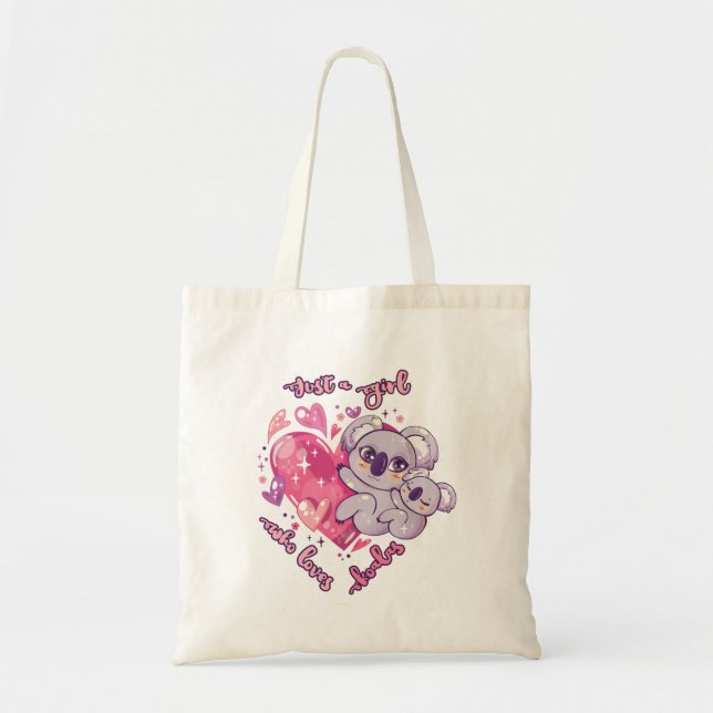 Just A Girl Who Loves Koalas Tote Bag (Front)