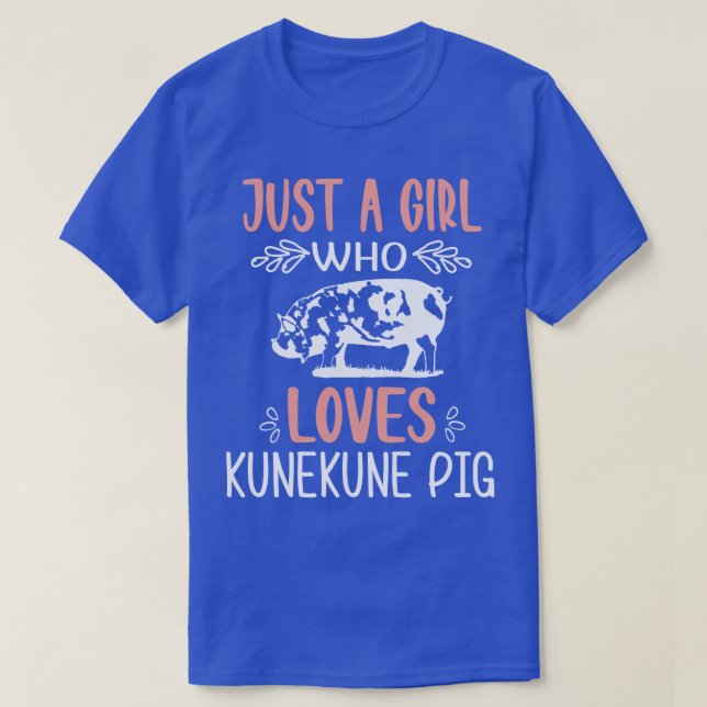 Just A Girl Who Loves Kunekune Pig  T-Shirt (Design Front)