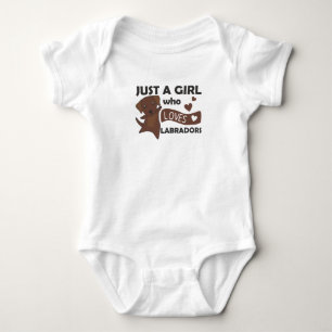 Just A Girl Who Loves Labrador Dogs Cute Animals Baby Bodysuit