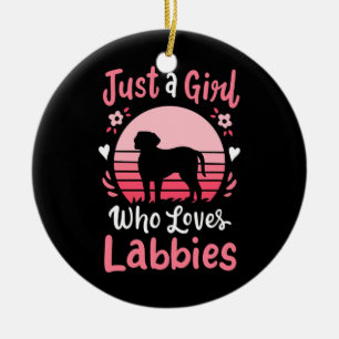 Just A Girl Who Loves Labrador Retriever Ceramic Tree Decoration