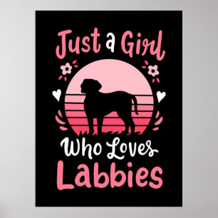 Just A Girl Who Loves Labrador Retriever Poster