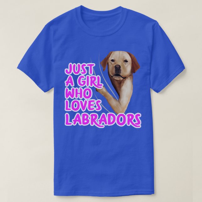 Just A Girl Who Loves Labradors T-Shirt (Design Front)