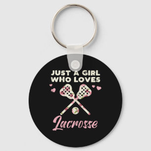 Just A Girl Who Loves Lacrosse Lax Player Goalie G Key Ring