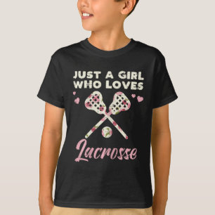 Just A Girl Who Loves Lacrosse Lax Player Goalie G T-Shirt