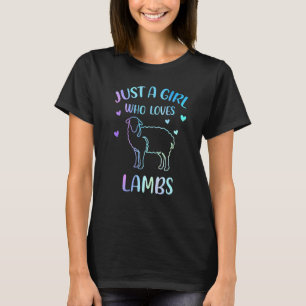 Just A Girl Who Loves Lambs For Lamb T-Shirt