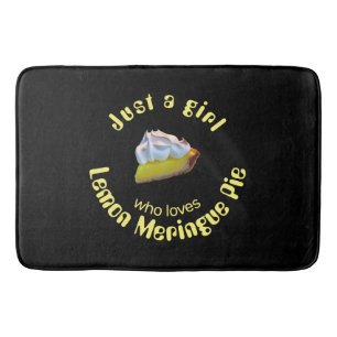 Just a girl who loves lemon meringue pie bath mat