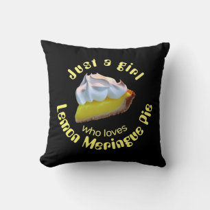 Just a girl who loves lemon meringue pie cushion