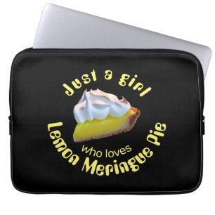 Just a girl who loves lemon meringue pie laptop sleeve