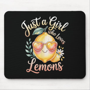 Just A Girl Who Loves Lemons Women Girls - Cute Le Mouse Mat