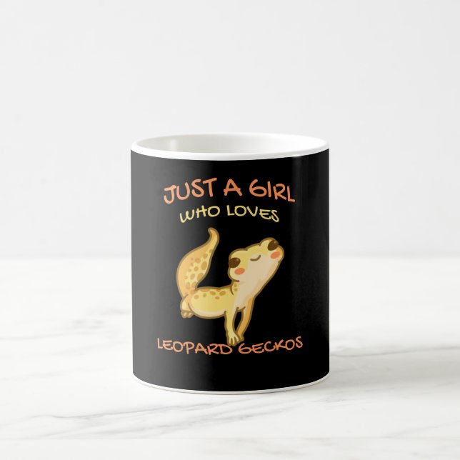 Just A Girl Who Loves Leopard Gecko Gekko Lizard Coffee Mug (Center)