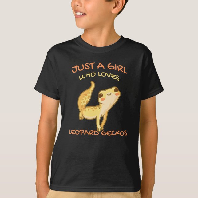 Just A Girl Who Loves Leopard Gecko Gekko Lizard T-Shirt (Front)
