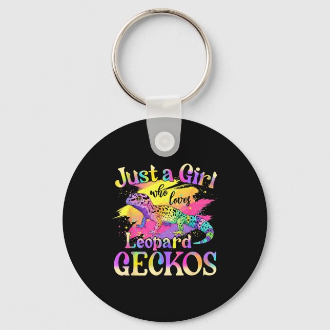 Just A Girl Who Loves Leopard Geckos  Key Ring (Front)
