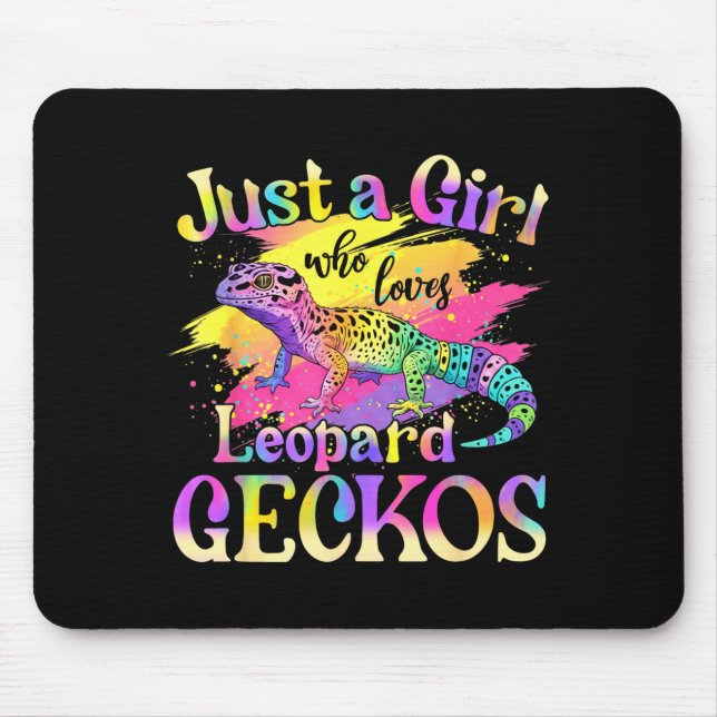 Just A Girl Who Loves Leopard Geckos  Mouse Mat (Front)