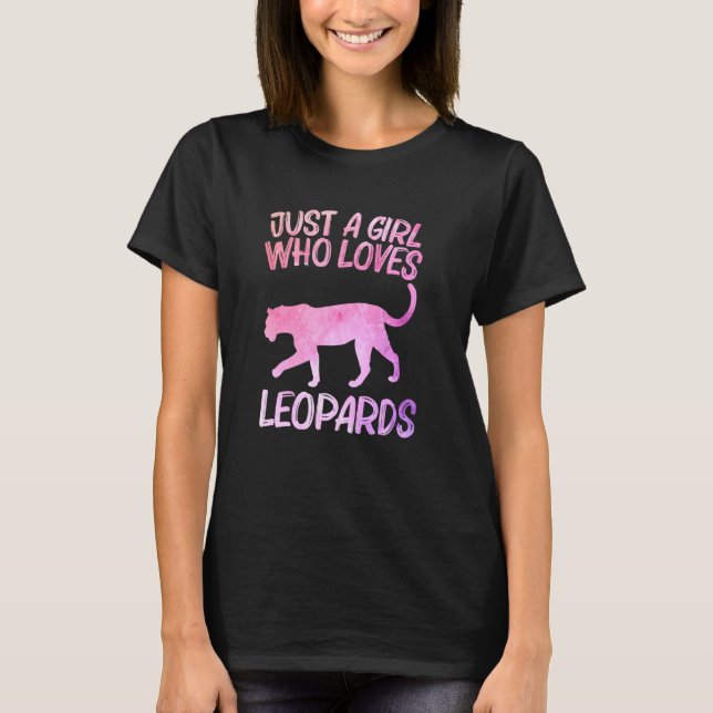 Just A Girl Who Loves Leopards For Women Panther A T-Shirt (Front)