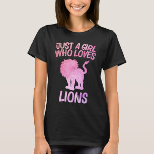 Just A Girl Who Loves Lions For Women Lionet Cub T-Shirt