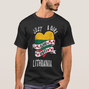 Just A Girl Who Loves Lithuania Vintage T-Shirt