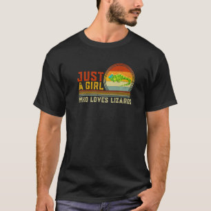 Just A Girl Who Loves Lizards Cute Lizard Animal G T-Shirt