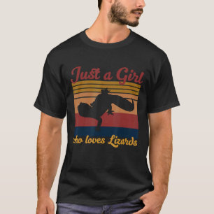 Just A Girl Who Loves Lizards Cute Lizard Pet Des T-Shirt