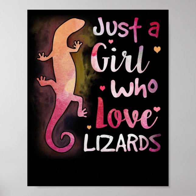 Just A Girl Who Loves Lizards Poster (Front)