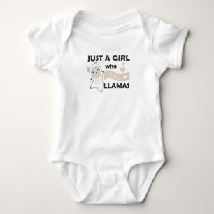 Just A Girl Who Loves Llamas Cute Animals Baby Bodysuit