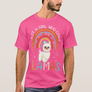 Just A Girl Who Loves Llamas For Women Girl Kids T-Shirt