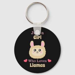 Just A Girl Who Loves Llamas Key Ring