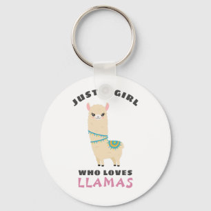 Just a Girl who loves Llamas Key Ring