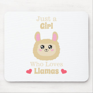 Just A Girl Who Loves Llamas Mouse Mat