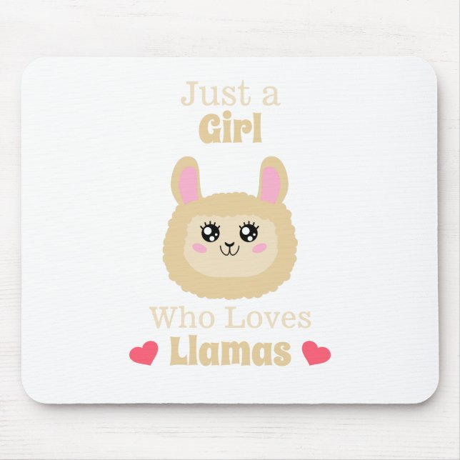 Just A Girl Who Loves Llamas Mouse Mat (Front)