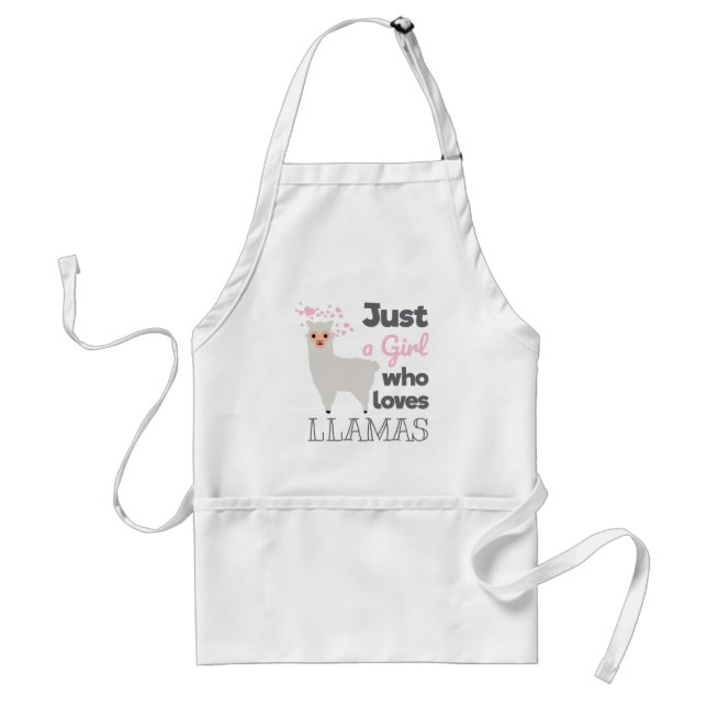 Just A Girl Who Loves Llamas Standard Apron (Front)