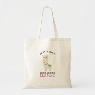 Just a Girl who loves Llamas Tote Bag