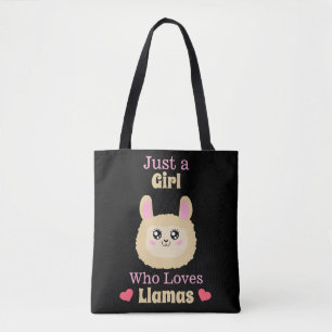 Just A Girl Who Loves Llamas Tote Bag