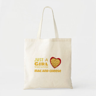 Just a girl who loves mac and cheese tote bag